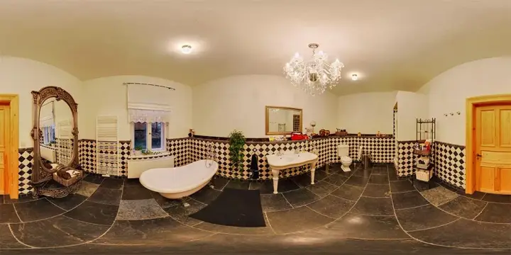 360° Panorama: Bad 1 in Schloß Halbendorf