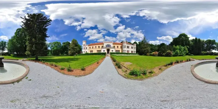 360° Panorama: Schloß Mengelsdorf in Oberlausitz