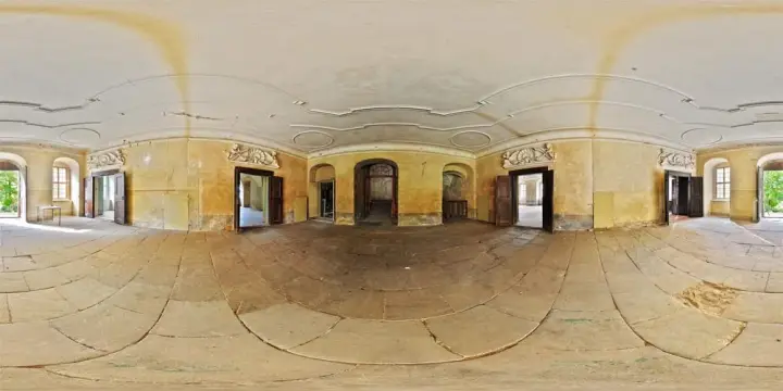 360° Panorama: Eingangshalle in Wasserschloss Tauchritz
