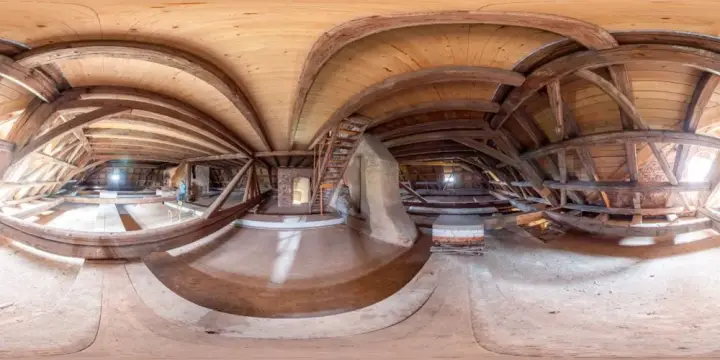 360° Panorama: Wasserschloss Tauchritz - Dachboden