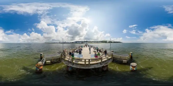 360° Panorama: Seebrücke Bansin in Insel Usedom