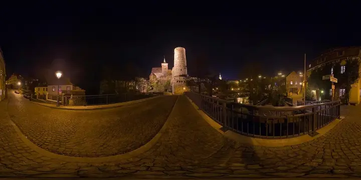360° Panorama: Alte Wasserkunst 1 in bei Nacht
