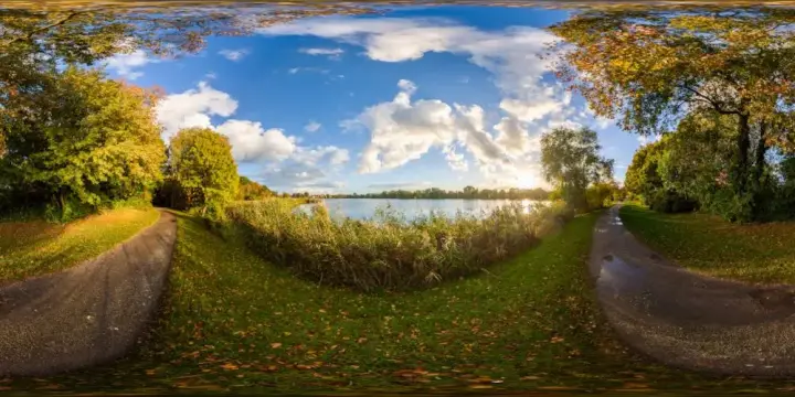 360° Panorama: Frankenteich in Hansestadt Stralsund