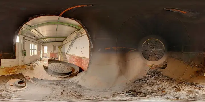 360° Panorama: Kessel in Sauerkrautfabrik Weicha