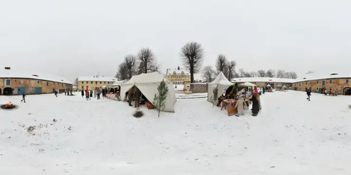 360° Panorama: Schloß Weißig Rittergut in Weißig/ Sa.