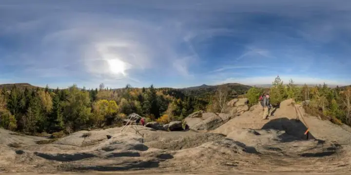 360° Panorama: Carolafelsen in Zittauer Gebirge