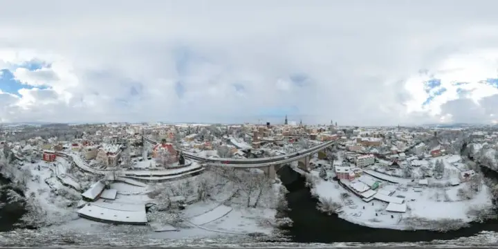 360° Panorama: Am Feldschlößchen in Winter 2019