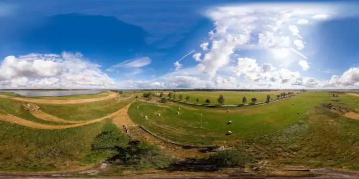 360° Panorama: Bunkeranlagen in den Peenewiesen 1 in Insel Usedom