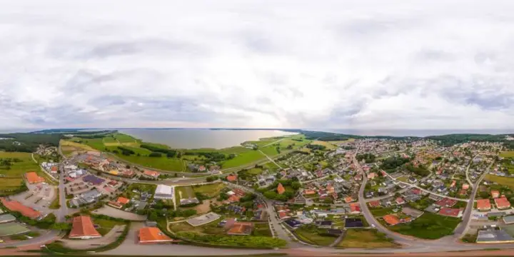 360° Panorama: Luftpanorama - Koserow Ortskern in Insel Usedom