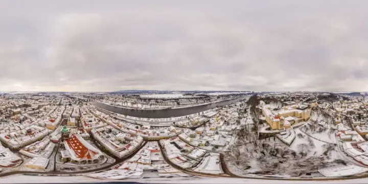360° Panorama: Luftpanorama - Schloss Pirna in Sachsen
