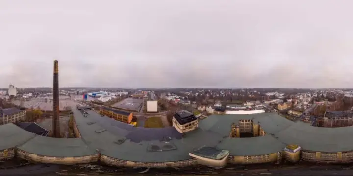 360° Panorama: Luftpanorama - Industriedenkmal Wanderer-Werke AG 2 in Chemnitz