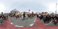 360° Panorama Vorschau: Bautzener Osterreiter Prozession vor dem Reichenturm in Ostern 2010