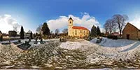 360° Panorama Vorschau: Kirche in Milkel in Oberlausitzer Kirchen