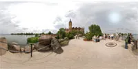 360° Panorama Vorschau: Aussicht vom Schloß auf den Schweriner See in Schwerin