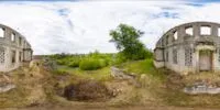 360° Panorama Vorschau: Haupteingang in Schloss Heidersdorf (Palac we Wlosieniu Dolnym)