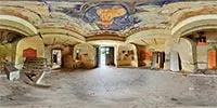 360° Panorama Vorschau: Eingang mit Freimaurerstern und Deckenbemalung in Wasserturm Lautex Werk