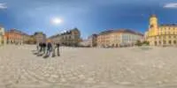 360° Panorama Vorschau: Bautzener Hauptmarkt mit Rathaus in Frühling 2017